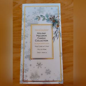 New in Box | Huntington Home Holiday Collection – Set of 3 Macaron Glass Candles